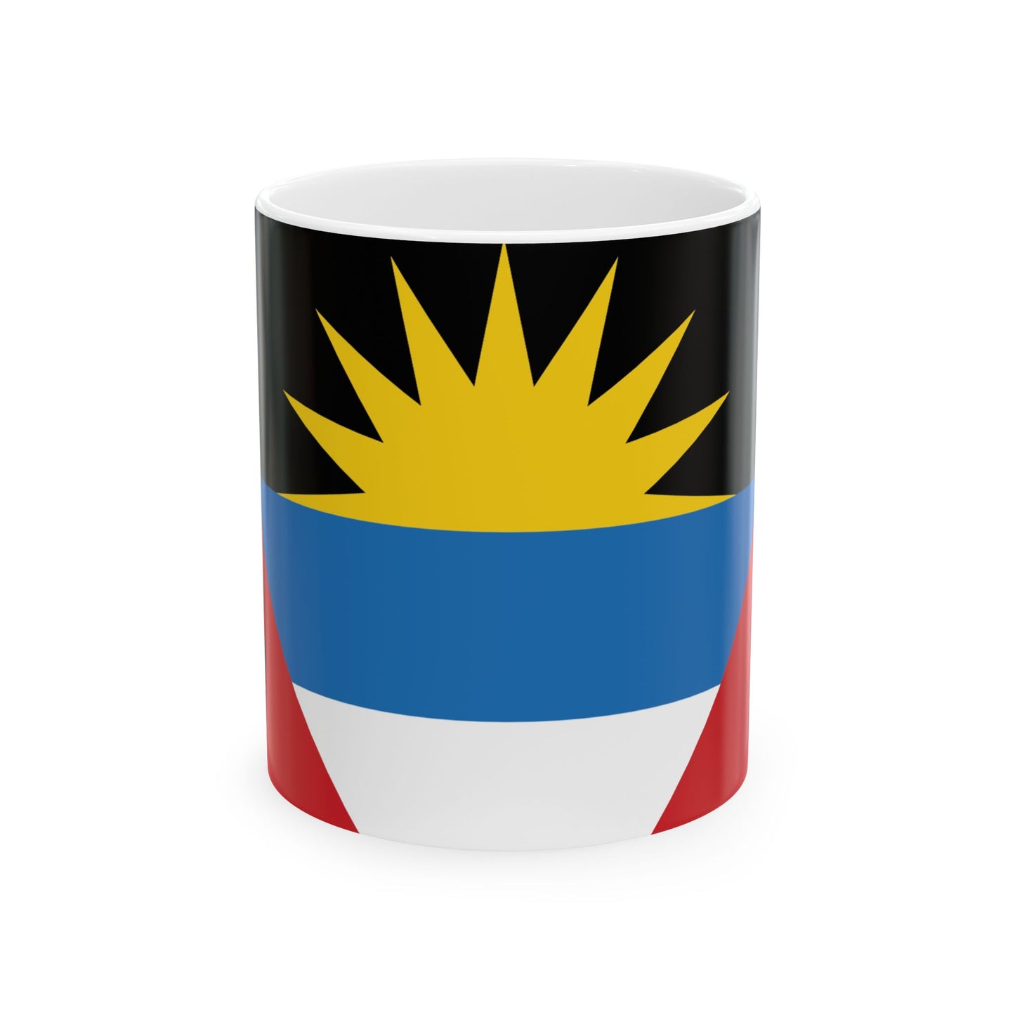 Antigua and Barbuda Flag Coffee Mug | Caribbean Pride Ceramic Tea Mug 11oz & 15oz | Rep Ya Flag