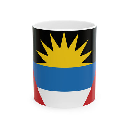Antigua and Barbuda Flag Coffee Mug | Caribbean Pride Ceramic Tea Mug 11oz & 15oz | Rep Ya Flag