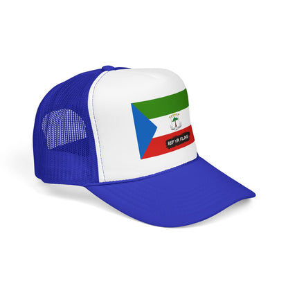 Equatorial Guinea Flag Foam Trucker Hat | Equatoguinean Pride Snapback Cap | Rep Ya Flag