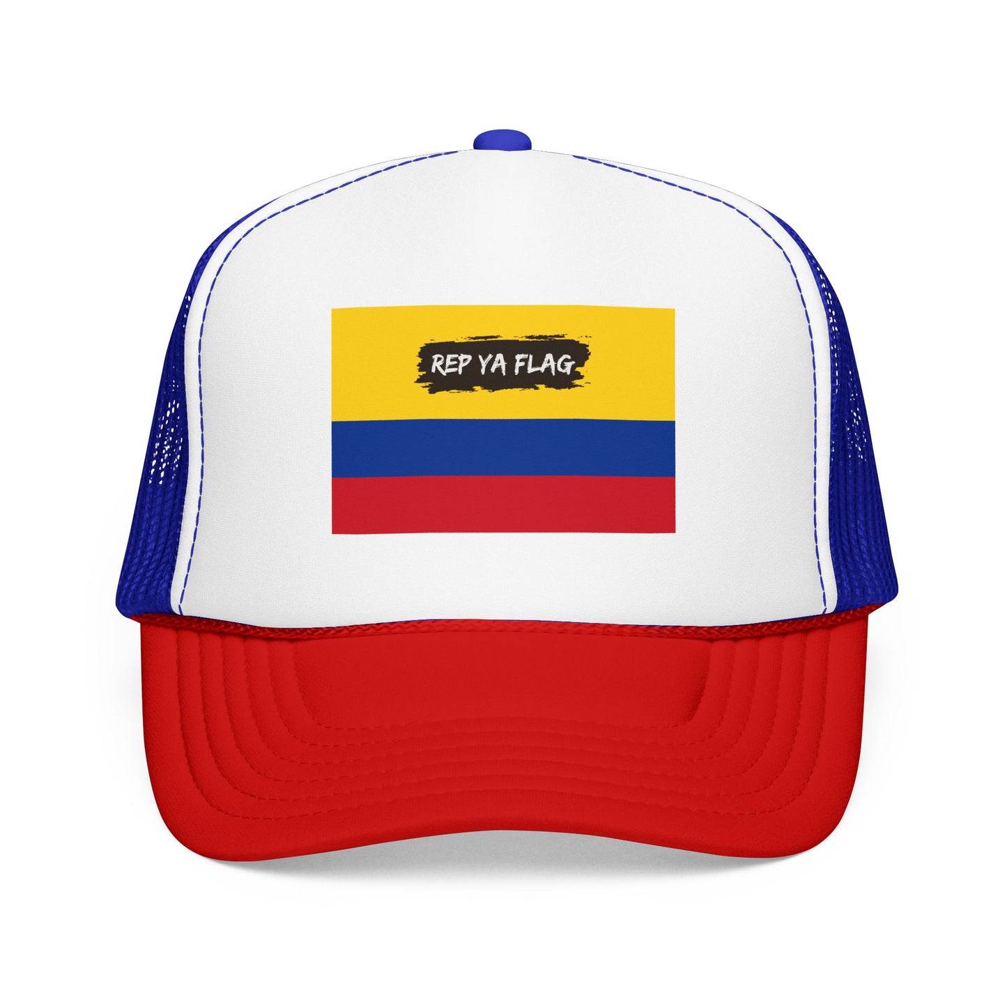 Colombia Flag Foam Trucker Hat | Colombian Pride Snapback Cap | Rep Ya Flag