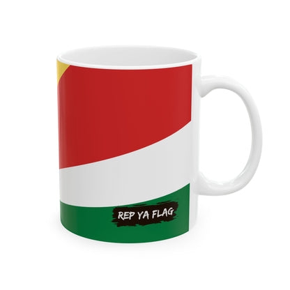 Seychelles Flag Coffee Mug 11oz & 15oz | Seychellois Heritage Ceramic Coffee Tea Mug | Rep Ya Flag