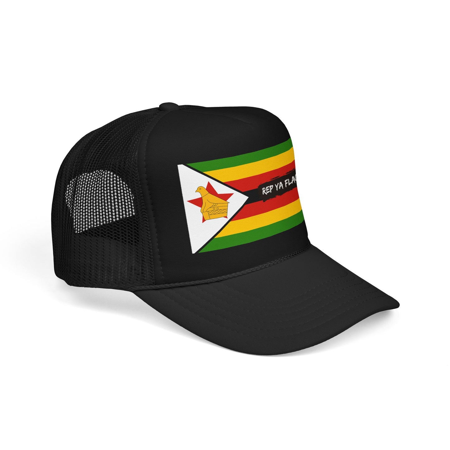 Zimbabwe Flag Foam Trucker Hat | Rep Ya Flag design