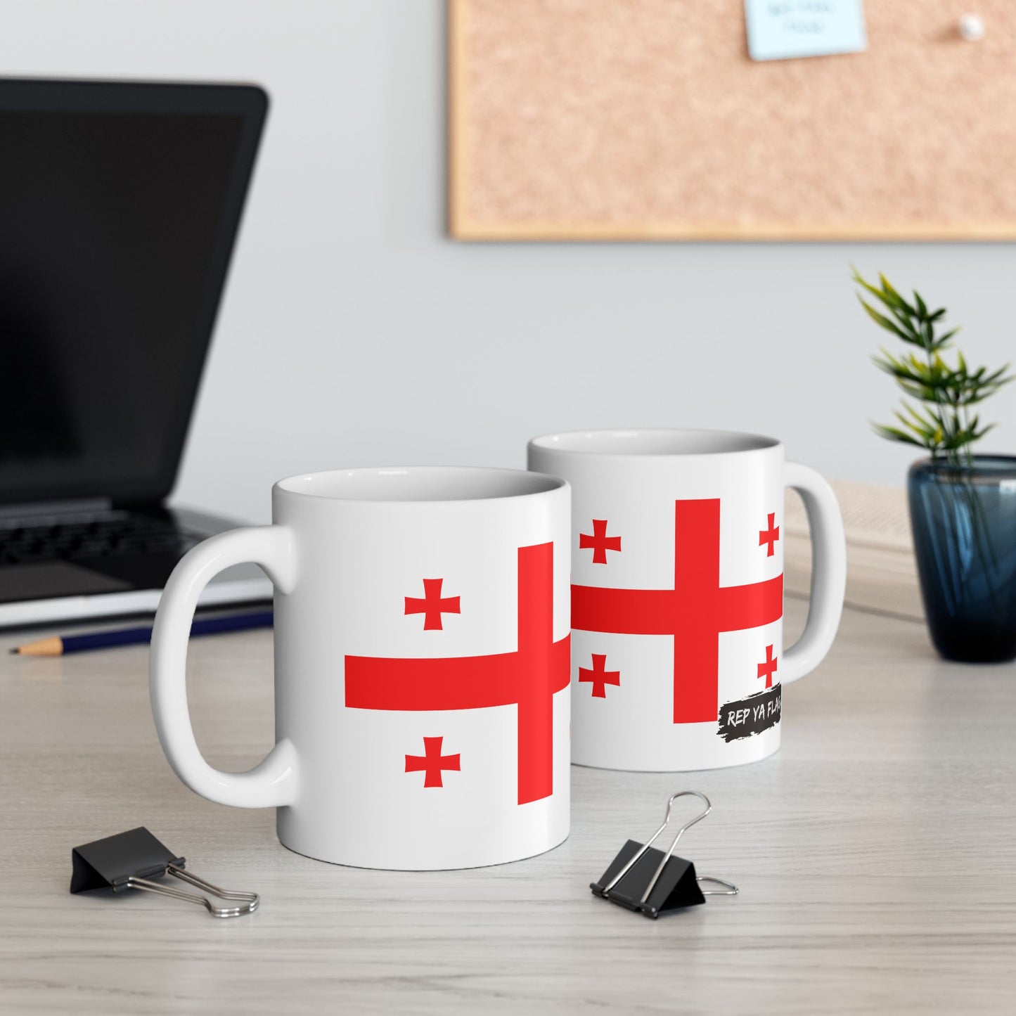 Georgia Flag Coffee Tea Mug 11oz 15oz | Rep Ya Flag Ceramic Mug