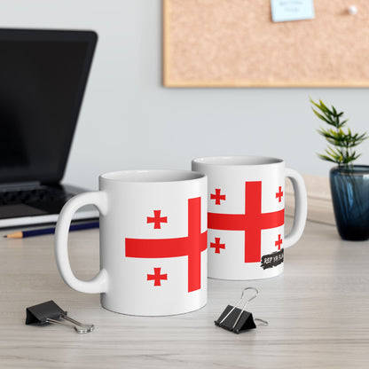 Georgia Flag Coffee Tea Mug 11oz 15oz | Rep Ya Flag Ceramic Mug