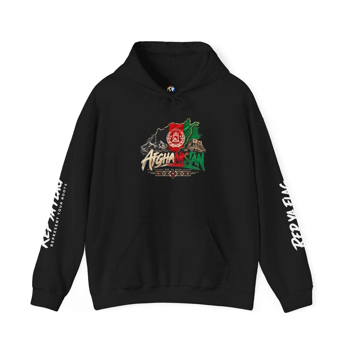 Afghanistan Flag Rose Hoodie — Vintage Afghan Pride Pullover