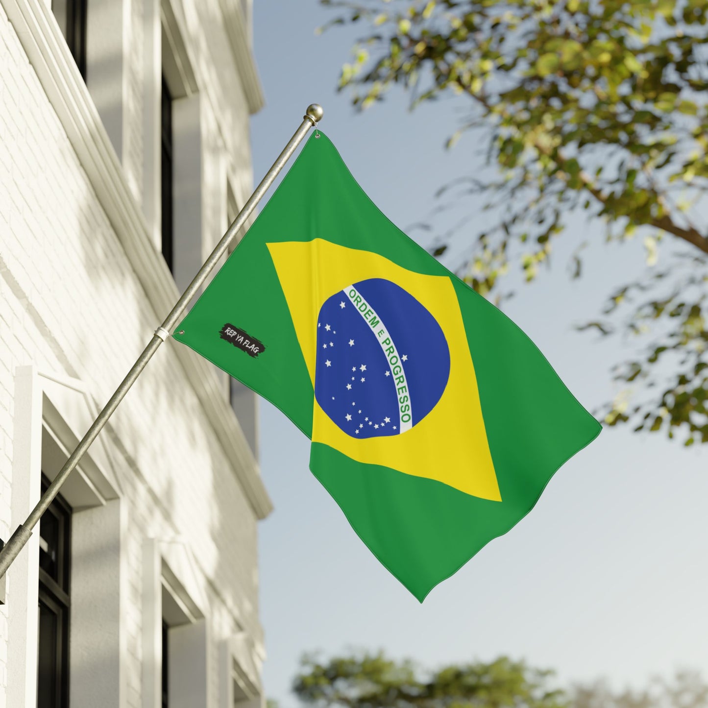 Brazil Flag Garden Banner | Double Sided Outdoor Flag | Rep Ya Flag