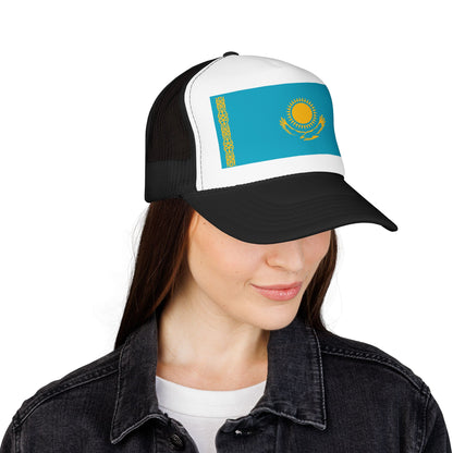 Kazakhstan Flag Foam Trucker Hat | Kazakh Pride Snapback Cap | Rep Ya Flag