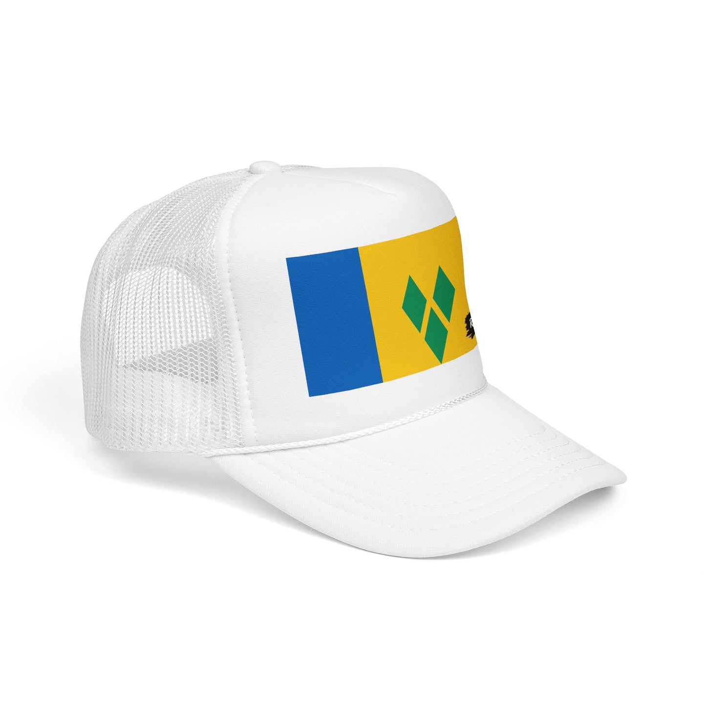 Saint Vincent and the Grenadines Flag Foam Trucker Hat | Vincentian Pride Snapback Cap | Rep Ya Flag