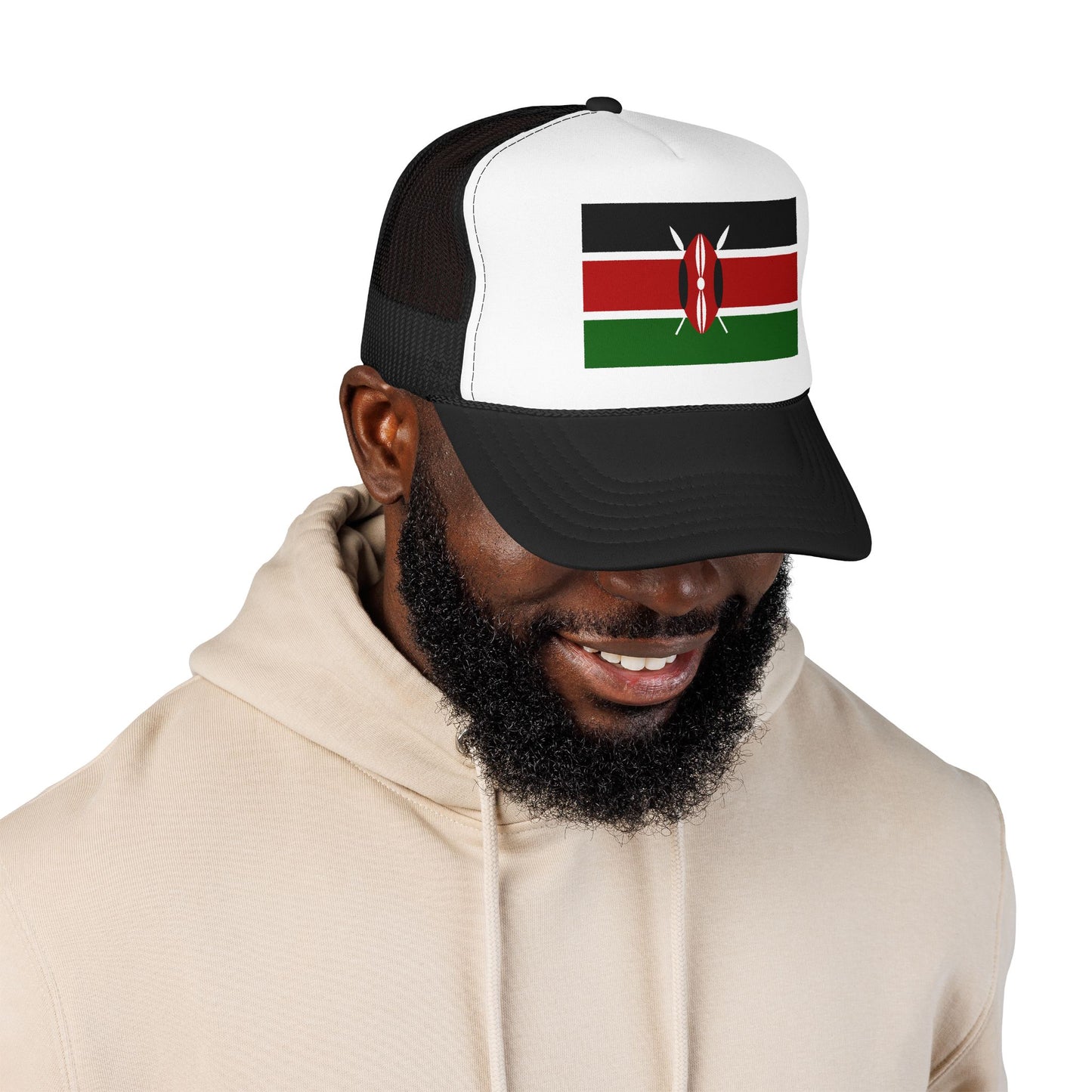 Kenya Flag Foam Trucker Hat | Kenyan Pride Snapback Cap | Rep Ya Flag