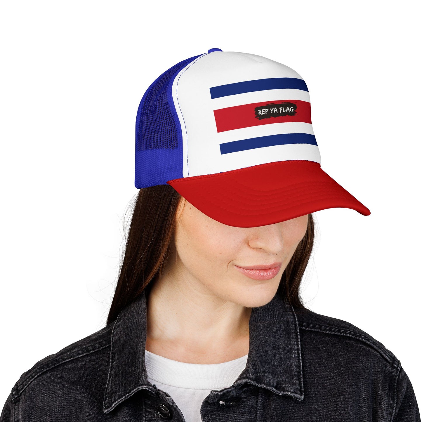 Costa Rica Flag Foam Trucker Hat | Costa Rican Pride Snapback Cap | Rep Ya Flag