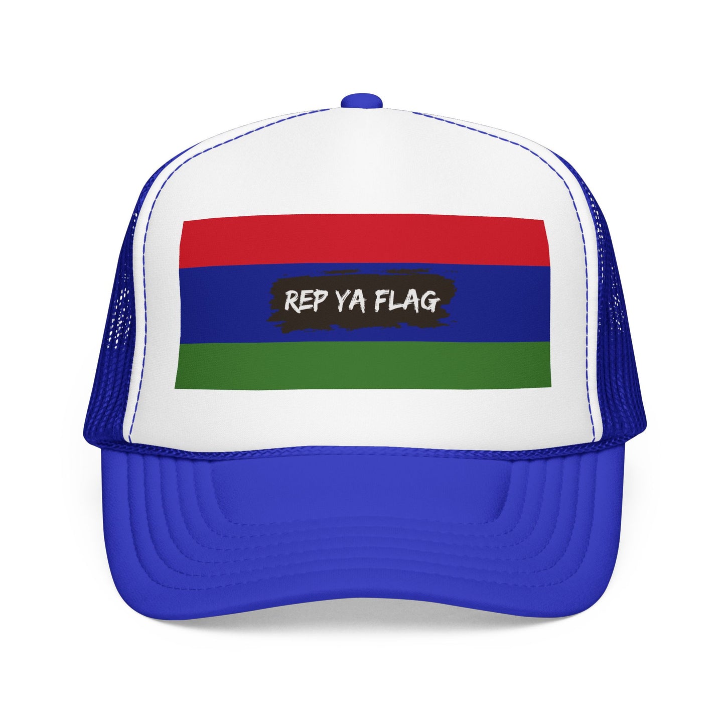 Gambia Flag Foam Trucker Hat | Gambian Pride Snapback Cap | Rep Ya Flag