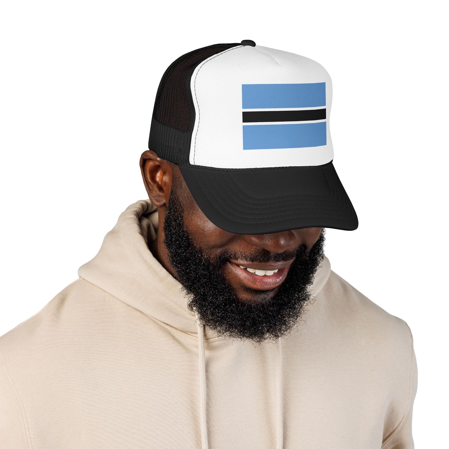 Botswana Flag Foam Trucker Hat | Botswana Pride Snapback Cap | Rep Ya Flag