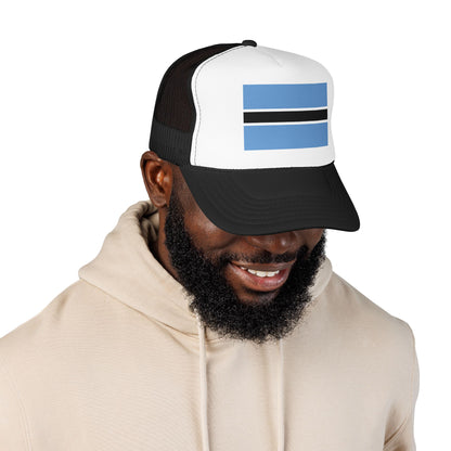 Botswana Flag Foam Trucker Hat | Botswana Pride Snapback Cap | Rep Ya Flag