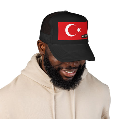 Turkey Flag Foam Trucker Hat | Rep Ya Flag design