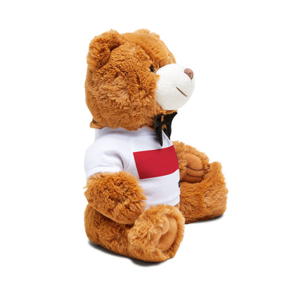 Rep Ya Flag Monaco Teddy Bear | Monaco Plush Gift | Monegasque Heritage Bear | Cultural Keepsake | Baby Gift Stuffed Animal
