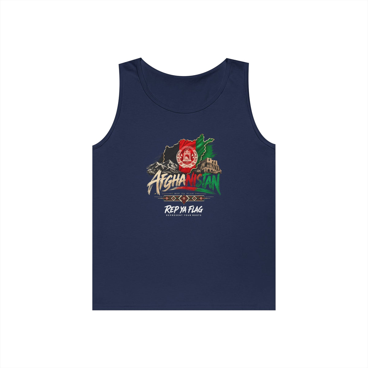 Afghanistan Flag Graphic Tank Top — 'Rep My Flag' Patriotic Design