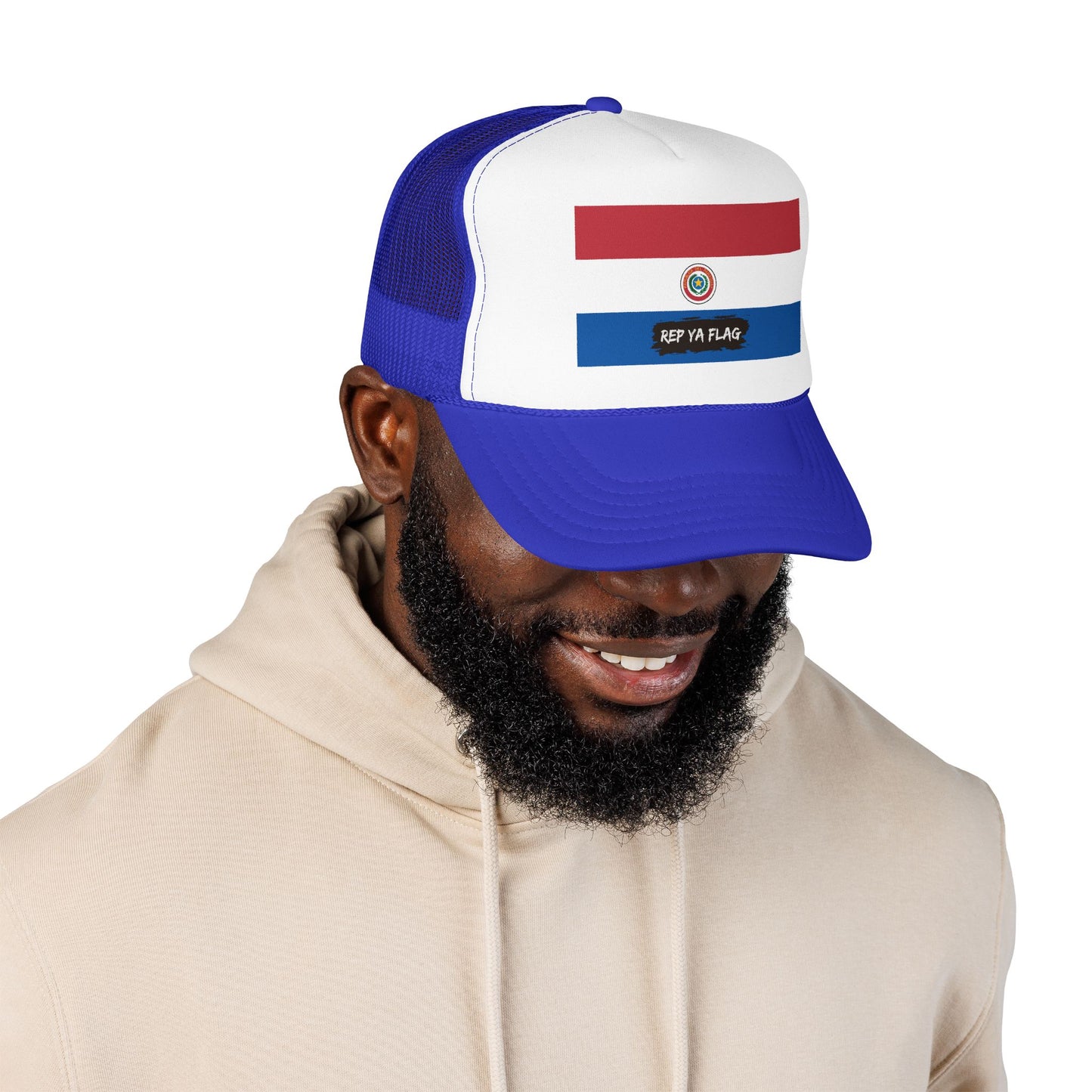 Paraguay Flag Foam Trucker Hat | Paraguayan Pride Snapback Cap | Rep Ya Flag