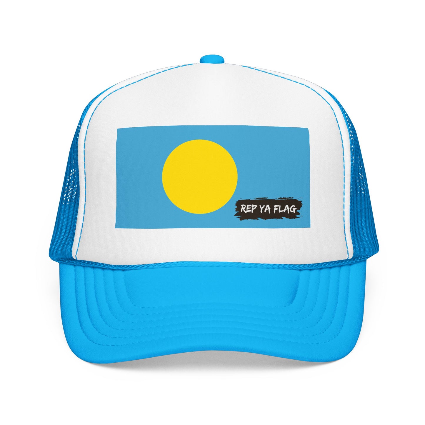 Palau Flag Foam Trucker Hat | Palauan Pride Snapback Cap | Rep Ya Flag