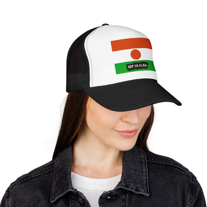 Niger Flag Foam Trucker Hat | Nigerien Pride Snapback Cap | Rep Ya Flag