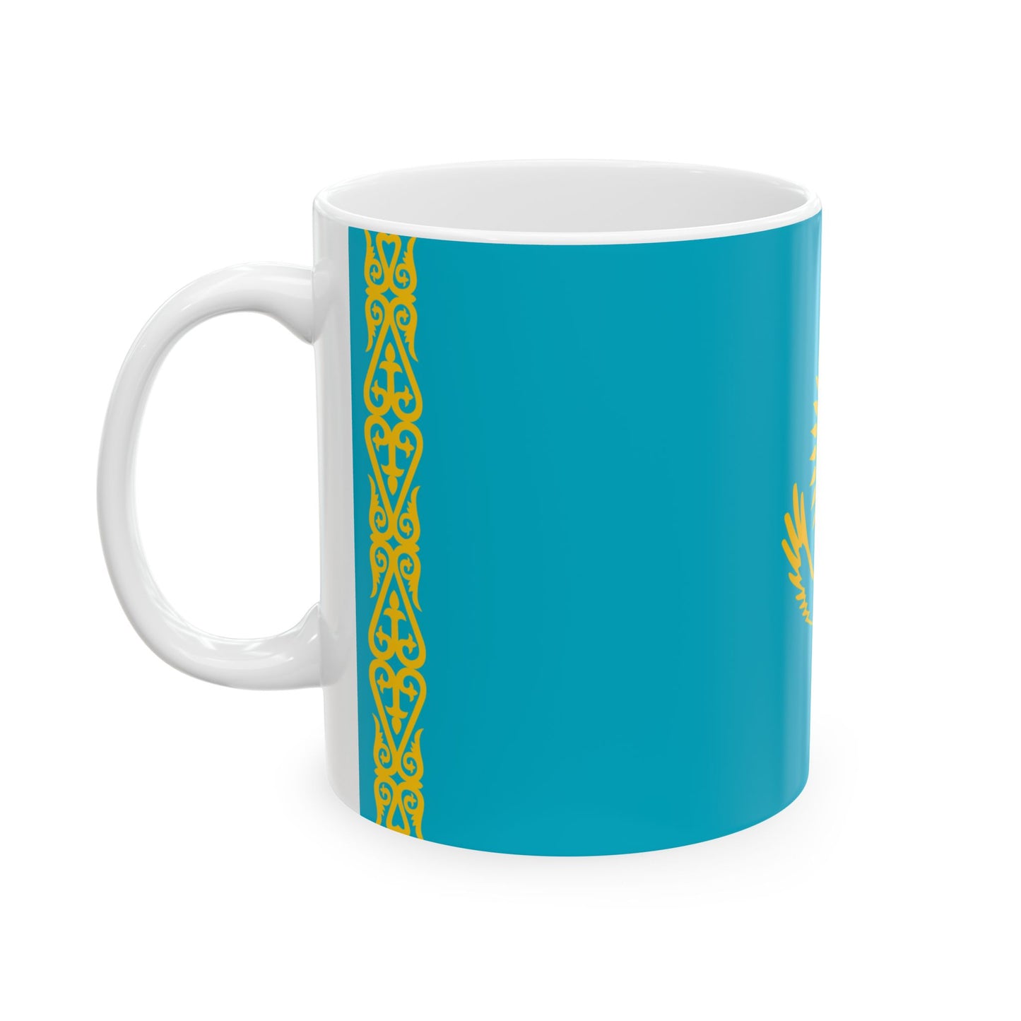 Kazakhstan Flag Coffee Tea Mug 11oz 15oz | Rep Ya Flag Ceramic Mug