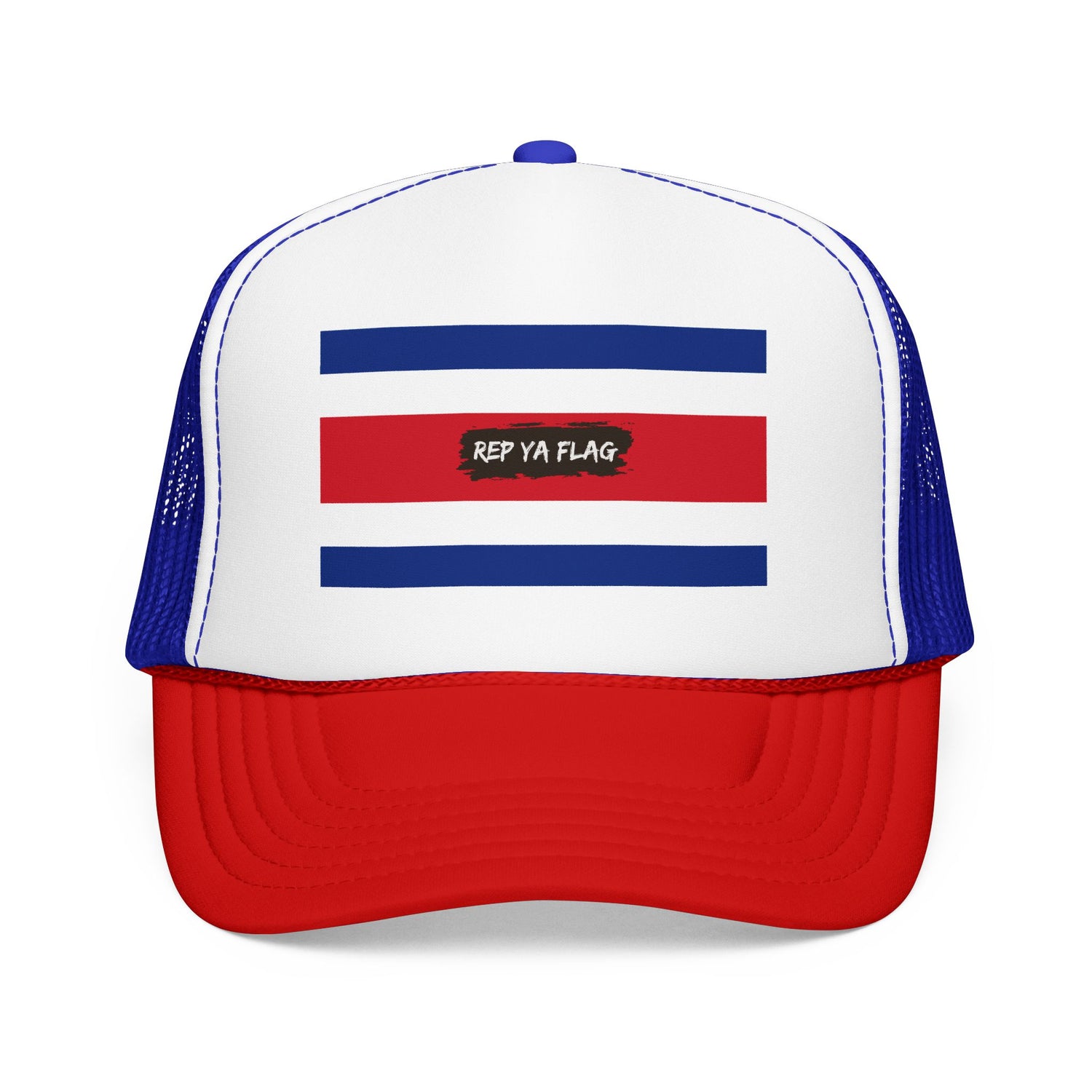 Costa Rica Flag Foam Trucker Hat | Costa Rican Pride Snapback Cap | Rep Ya Flag