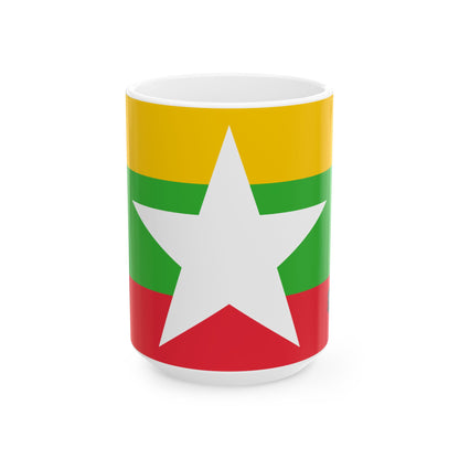 Myanmar Flag Coffee Tea Mug 11oz 15oz | Rep Ya Flag Ceramic Mug