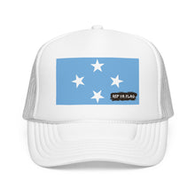 Micronesia Flag Foam Trucker Hat | Micronesian Pride Snapback Cap | Rep Ya Flag