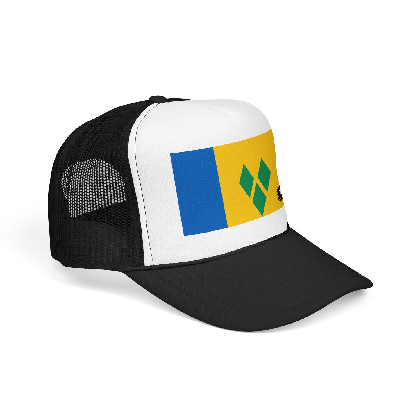 Saint Vincent and the Grenadines Flag Foam Trucker Hat | Vincentian Pride Snapback Cap | Rep Ya Flag
