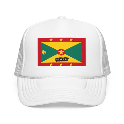 Grenada Flag Foam Trucker Hat | Grenadian Pride Snapback Cap | Rep Ya Flag