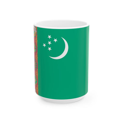 Turkmenistan Flag Coffee Tea Mug 11oz 15oz | Rep Ya Flag Ceramic Mug