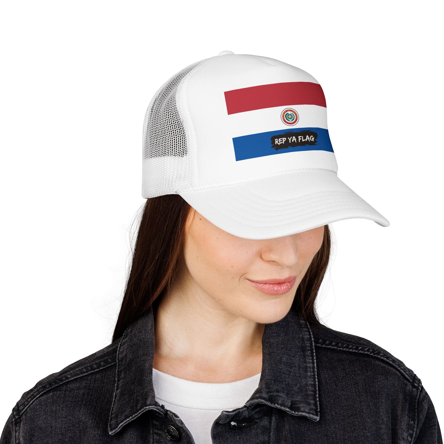 Paraguay Flag Foam Trucker Hat | Paraguayan Pride Snapback Cap | Rep Ya Flag
