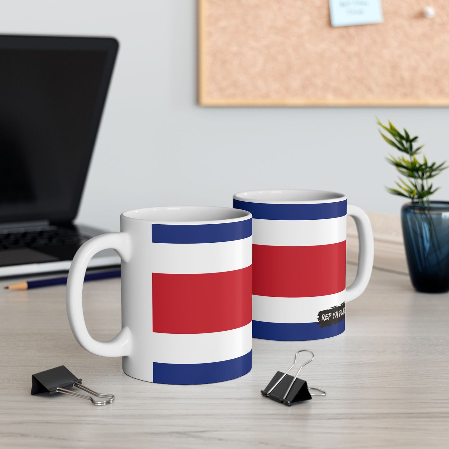 Costa Rica Flag Coffee Tea Mug 11oz 15oz | Costa Rican Heritage Mug | Rep Ya Flag