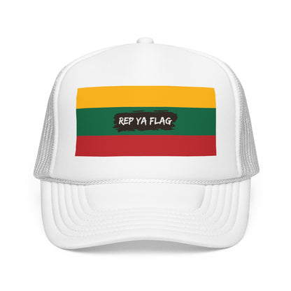 Lithuania Flag Foam Trucker Hat | Lithuanian Pride Snapback Cap | Rep Ya Flag