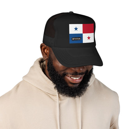 Panama Flag Foam Trucker Hat | Panamanian Pride Snapback Cap | Rep Ya Flag
