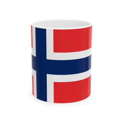 Norway Flag Coffee Tea Mug 11oz 15oz | Rep Ya Flag Ceramic Mug