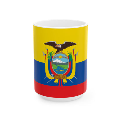 Ecuador Flag Coffee Tea Mug 11oz 15oz | Rep Ya Flag Ceramic Mug