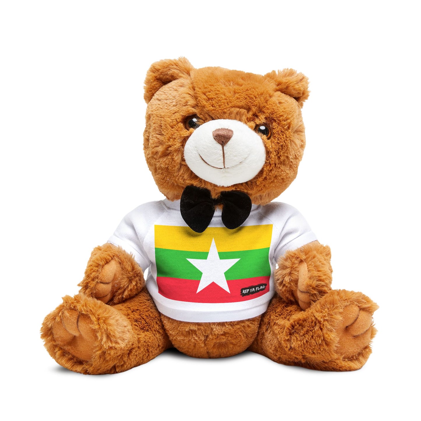 Myanmar Flag Teddy Bear | Burmese Plush Gift | Burmese Heritage Bear | Cultural Keepsake | Baby Gift Stuffed Animal