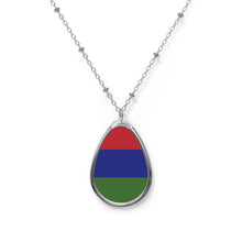 Gambia Flag Oval Necklace | Gambian Heritage Pendant | Rep Ya Flag