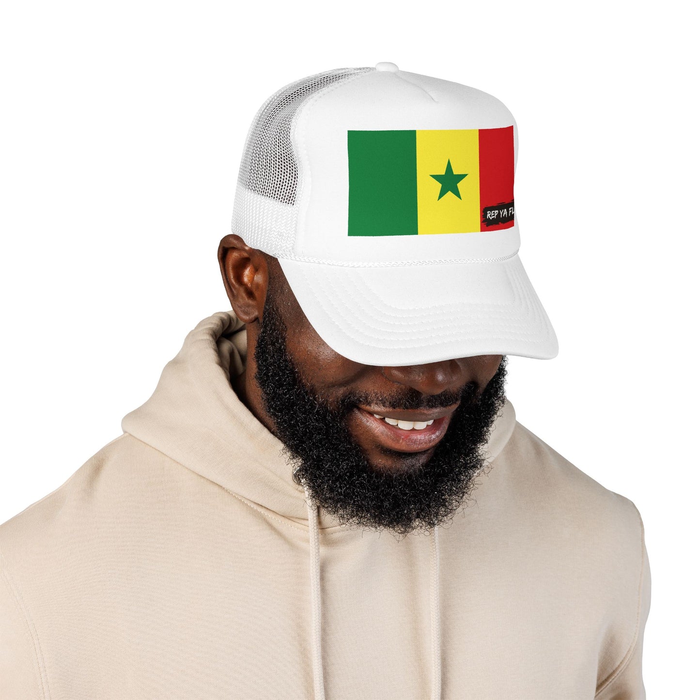 Senegal Flag Foam Trucker Hat | São Toméan Pride Snapback Cap | Rep Ya Flag
