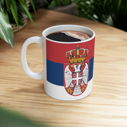 Serbia Flag Coffee Mug 11oz & 15oz | Serbian Heritage Ceramic Coffee Tea Mug | Rep Ya Flag