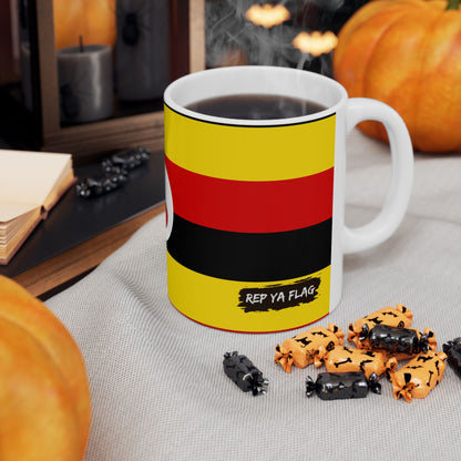 Uganda Flag Coffee Tea Mug 11oz 15oz | Rep Ya Flag Ceramic Mug