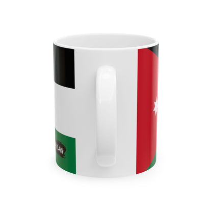 Jordan Flag Coffee Tea Mug 11oz 15oz | Rep Ya Flag Ceramic Mug