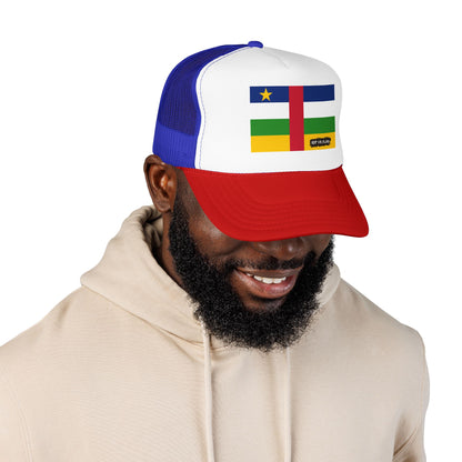 Central African Republic Flag Foam Trucker Hat | Central African Pride Snapback Cap | Rep Ya Flag