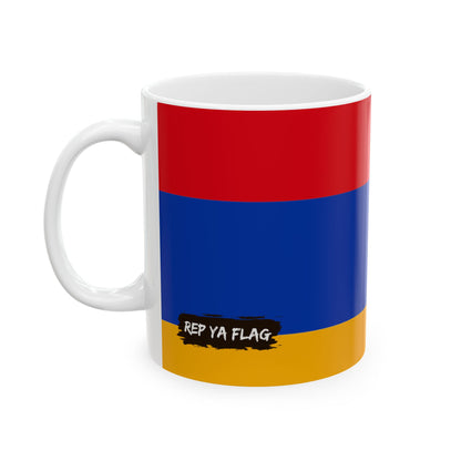 Armenia Flag Coffee Mug | Armenian Pride Ceramic Tea Mug 11oz & 15oz | Rep Ya Flag