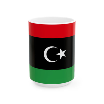Libya Flag Coffee Tea Mug 11oz 15oz | Rep Ya Flag Ceramic Mug