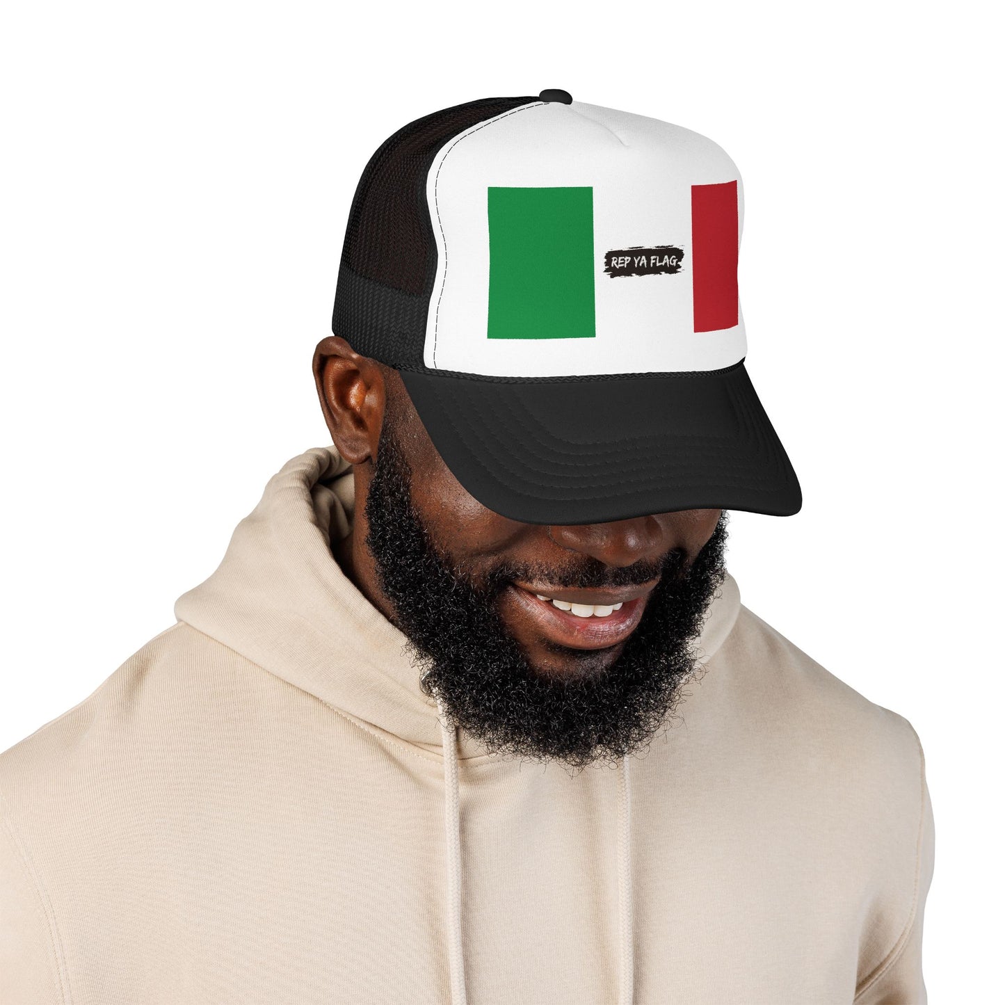 Italy Flag Foam Trucker Hat | Italian Pride Snapback Cap | Rep Ya Flag