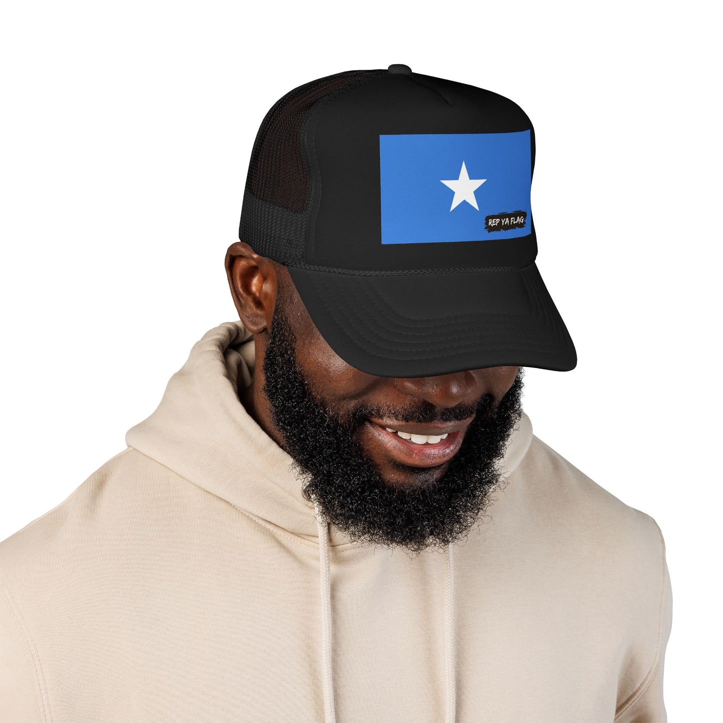 Somalia Flag Foam Trucker Hat | Somali Heritage Snapback Cap | Rep Ya Flag