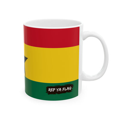 Ghana Flag Coffee Tea Mug 11oz 15oz | Rep Ya Flag Ceramic Mug