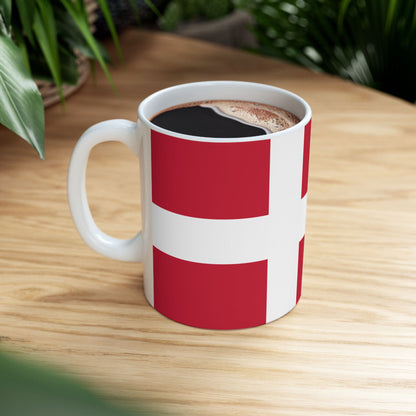Denmark Flag Coffee Tea Mug 11oz 15oz | Rep Ya Flag Ceramic Mug