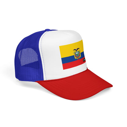 Ecuador Flag Foam Trucker Hat | Ecuadorian Pride Snapback Cap | Rep Ya Flag
